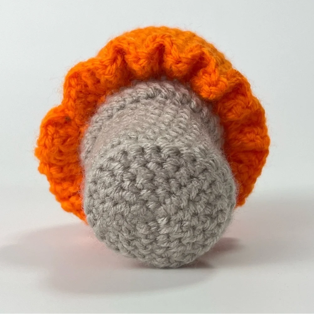 Cat Toy Handmade Catnip-stuffed Orange Ice Cream Crochet Toy